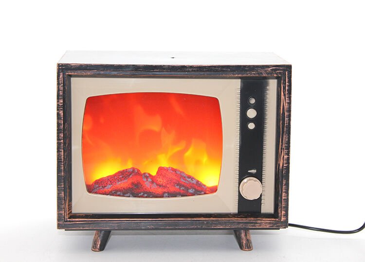 Tv Tasarımlı Ledli Şömine Lamba