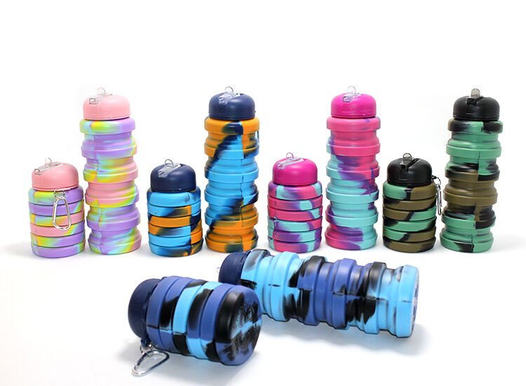 Katlanabilir Portatif Silikon Su Şişesi 500 Ml