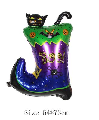 Parti Aksesuar Halloween Çizmeli Kara Kedi Folyo Balon