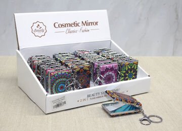 Taşlı El Aynası Anahtarlık