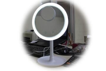 Ayna Meltem Esinti Fanlı Ledli Makyaj Aynası Dekoratif Hediyelik