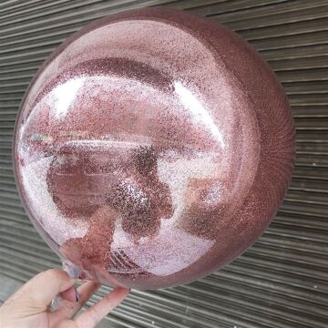Parti Malzemeleri Rose Gold Renk Simli Yuvarlak Şeffaf Balon 24 İnç