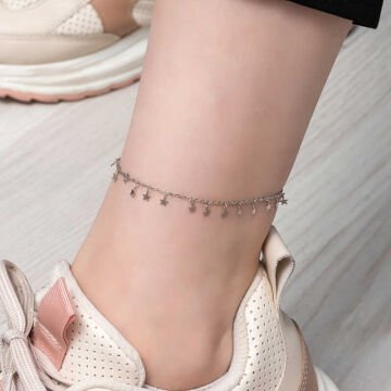 925 Ayar Gümüş Yıldız Halhal