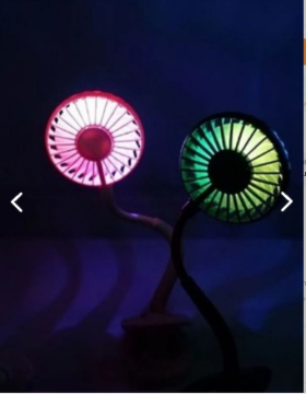 Portatif Işıklı Mini Klipsli Fan