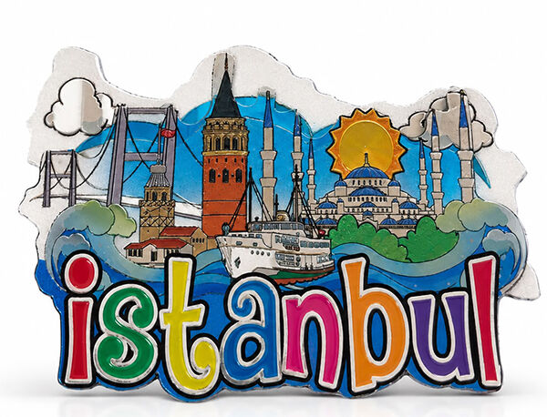 İstanbul Temalı Ahşap Buzdolapı Süsü Magnet