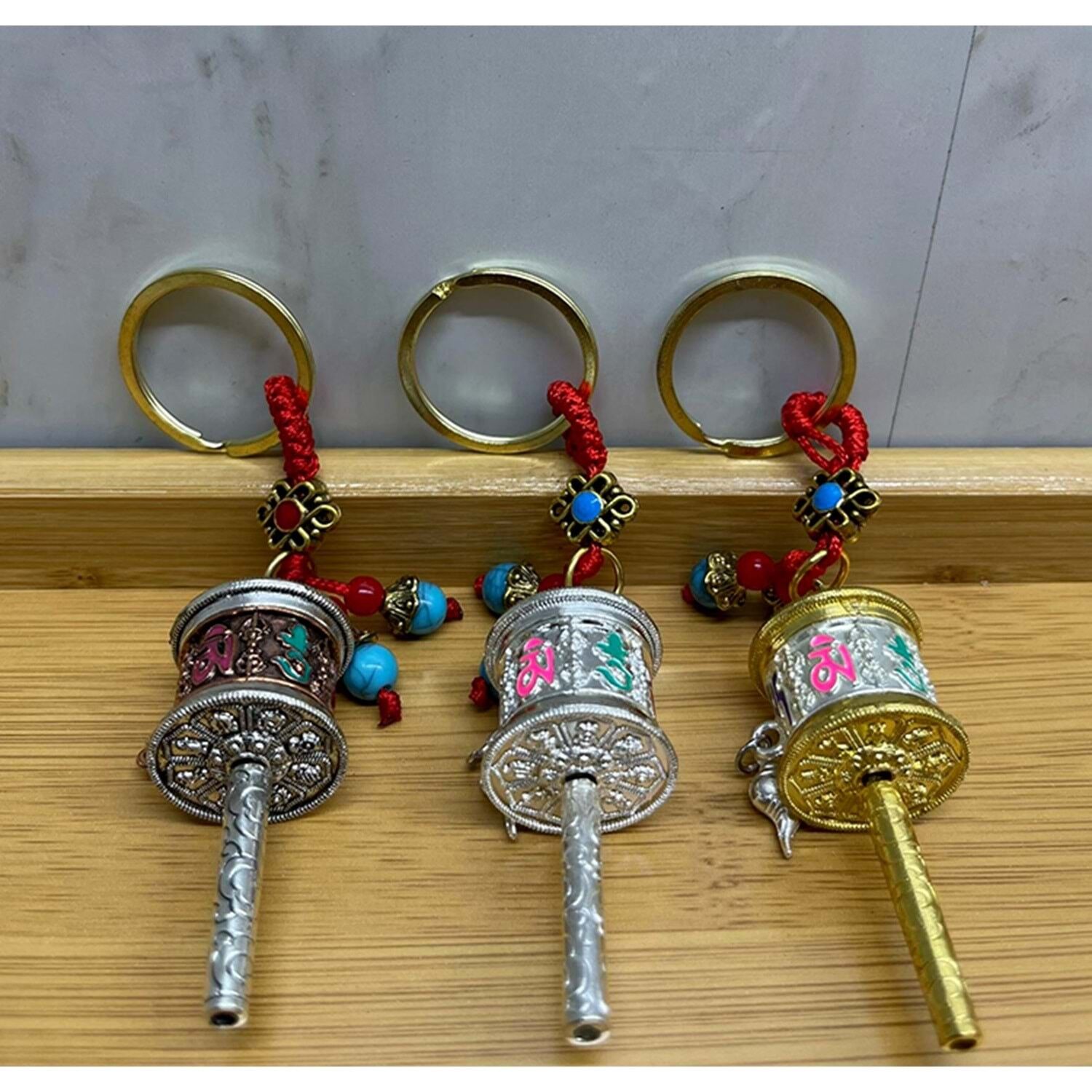 Metal Feng Shui Şans Çarkı Anahtarlık