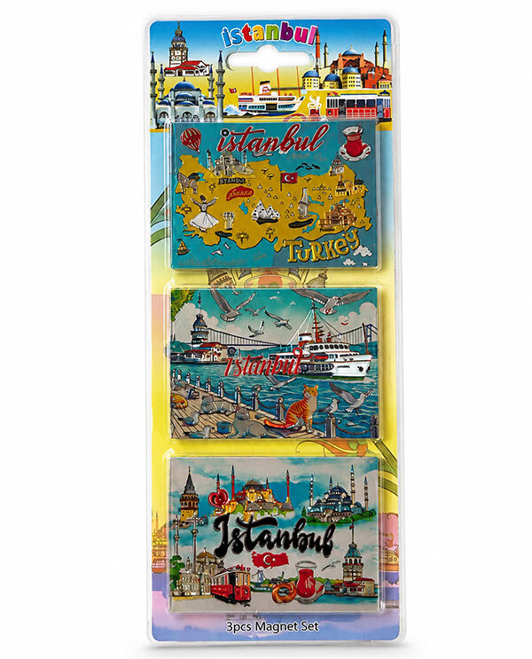 Silikon 3'Lü İstanbul Temalı Magnet