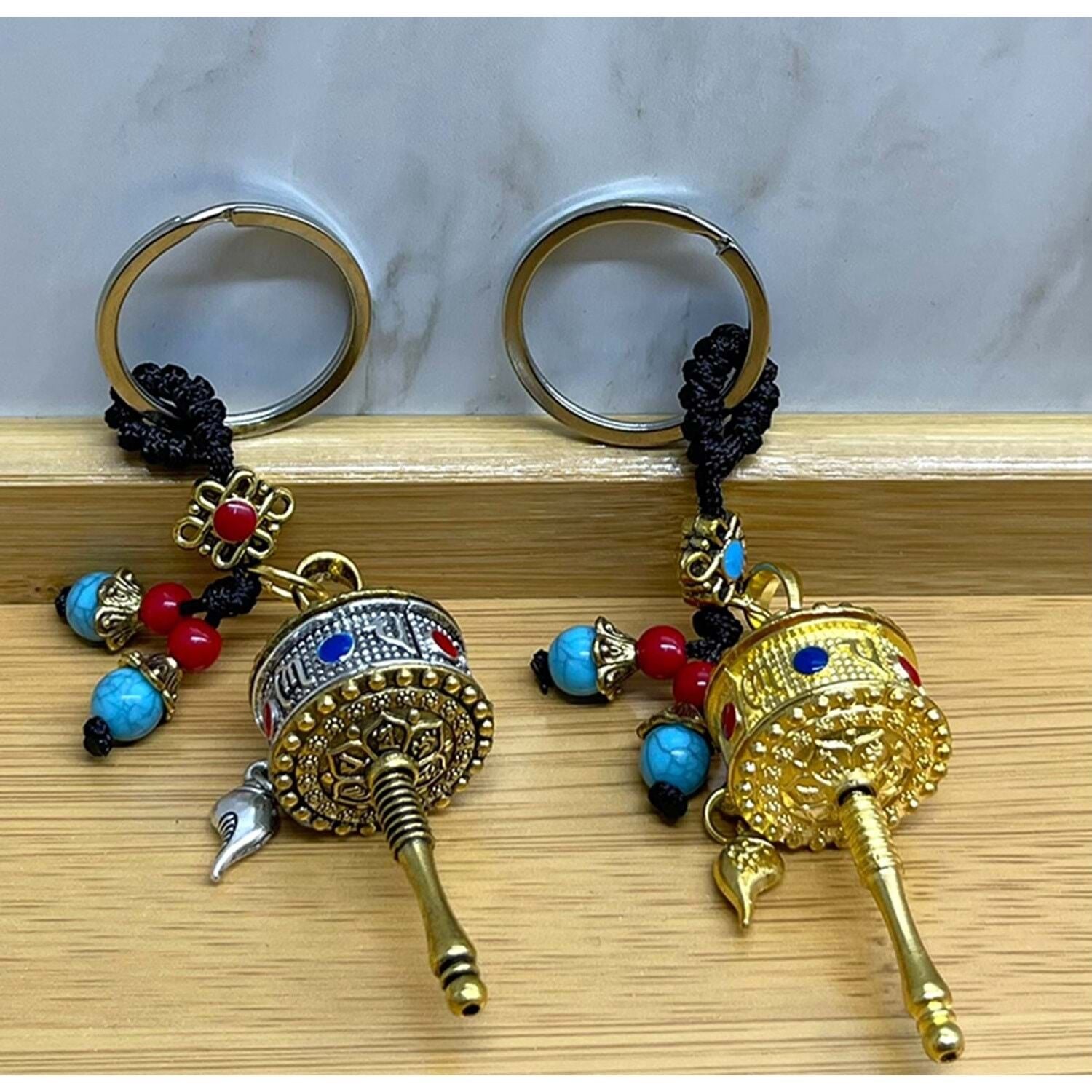 Metal Feng Shui Şans Çarkı Anahtarlık