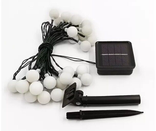 Solar 5m 28 Led Top Gün Işığı Siyah Kablolu