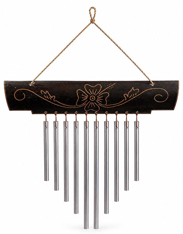 Bambu Metal Çubuklu Rüzgar Çanı