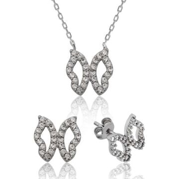 925 Ayar Gümüş Kelebek Set