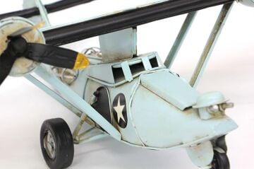 Dekoratif Metal Uçak Biblo Hediyelik