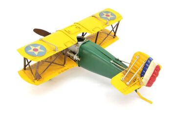 Dekoratif Metal Uçak Çift Kanatlı Dekoratif Biblo Hediyelik