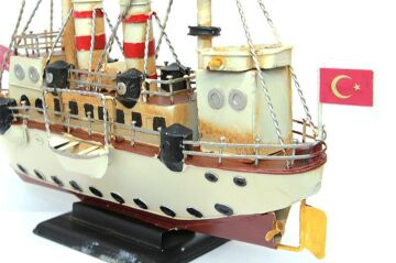 Metal Gemi Biblo Dekoratif Hediyelik