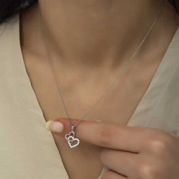 925 Ayar Gümüş Kalp Bayan Gümüş Kolye