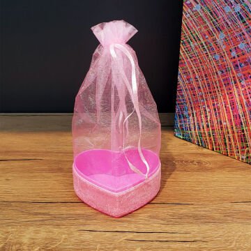 Pembe Tül Kese