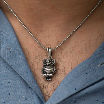 ​925 Ayar Gümüş Baykuş Kolye