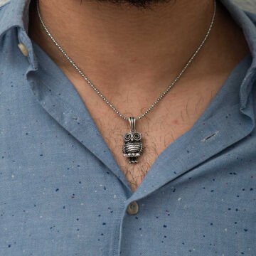 ​925 Ayar Gümüş Baykuş Kolye