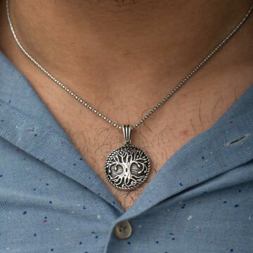 925 Ayar Gümüş Köklü Yaşam Ağacı Kolye