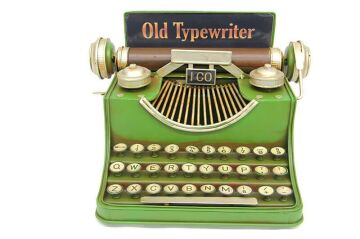 Dekoratif Metal Daktilo Kumbara