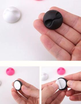 Siyah Beyaz Kablo Sabitleme Klipsi 10 lu