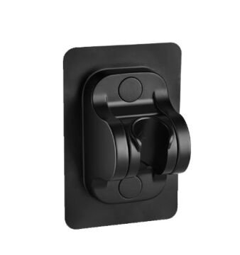 Yapışkanlı Duş Başlığı Tutucu Ayarlı Siyah