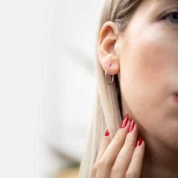 925 Ayar Gümüş Halka Küpe