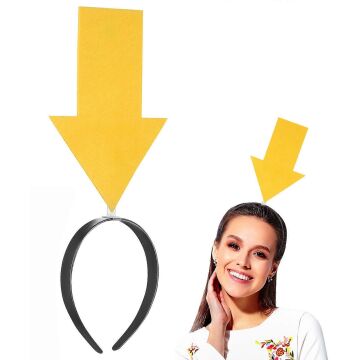 Kişiselleştirilebilir Ok Taç – Üzerine Yazı Yazılabilen Parti Tacı Sarı Renk