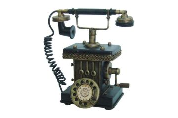Dekoratif Metal Telefon Kumbaralı Kumbara Biblo Hediyelik