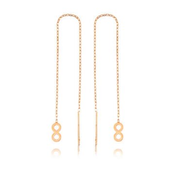 925 Ayar Gümüş Zincirli Sonsuzluk Küpe