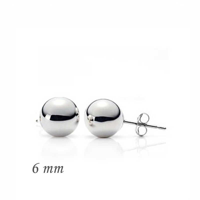 925 Ayar Gümüş Top Küpe - 6 mm