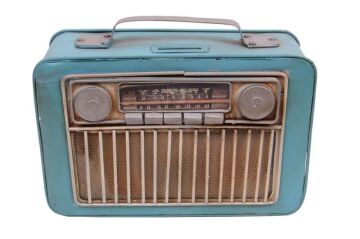Dekoratif Metal Radyo Kumbaralı Hediyelik