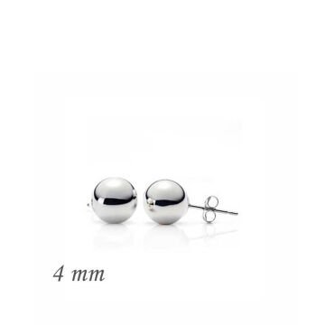 925 Ayar Gümüş Top Küpe - 4 mm