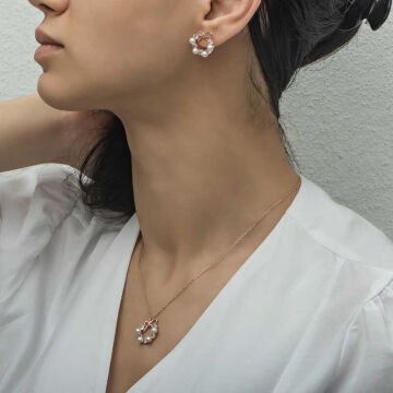 925 Ayar Gümüş İnci Kurdele Kadın Set