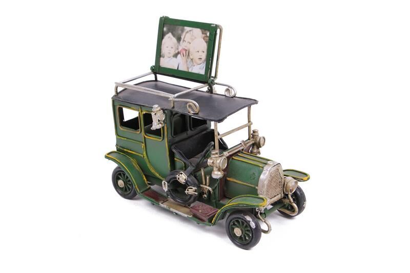 Dekoratif Metal Araba Çerçeveli Biblo Hediyelik