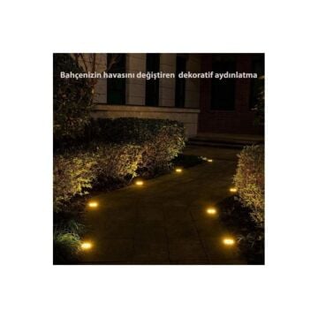 4'lü Solar Panelli Kazıklı Bahçe Aydınlatması