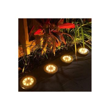 4'lü Solar Panelli Kazıklı Bahçe Aydınlatması