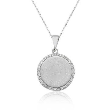 925 Ayar Gümüş Kıtmir Duası Kadın Gümüş Kolye