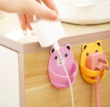 Ayıcık Desenli Çok Amaçlı 4 lü Fiş Tutucu