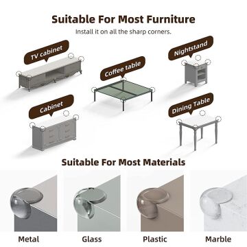 Silikon Şeffaf Masa Kenar , Köşe  Koruması