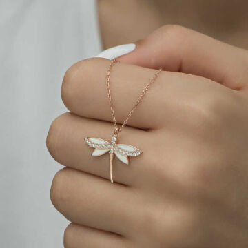 925 Ayar Gümüş Yusufçuk Kadın Gümüş Kolye