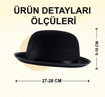 Siyah Melon Parti Şapkası