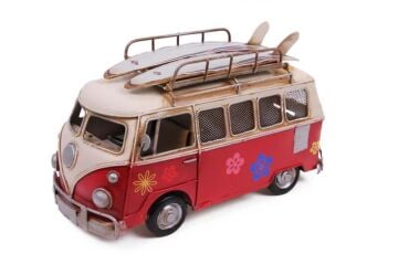 Dekoratif Metal Minibüs Çerçeveli Biblo Kumbaralı