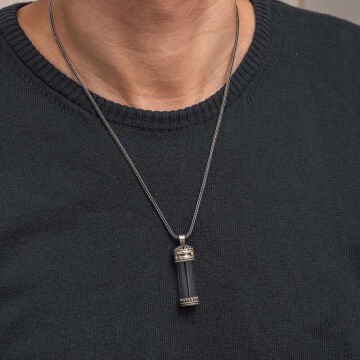 Gümüş İçi Açılabilen Muska Kabı Cevşen Erkek Kolye