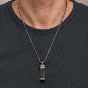 Gümüş İçi Açılabilen Muska Kabı Cevşen Erkek Kolye