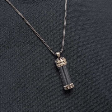 Gümüş İçi Açılabilen Muska Kabı Cevşen Erkek Kolye