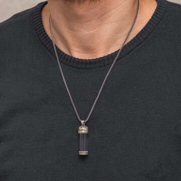 Gümüş İçi Açılabilen Muska Kabı Cevşen Erkek Kolye