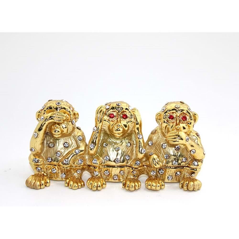 Taşlı 3'Lü Maymun Seti