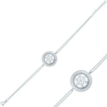 925 Ayar Gümüş Kar Tanesi Bileklik