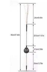 Solar Panelli Havai Fişek 150 Led Işık Saplamalı Gün Işığı 2'li Set